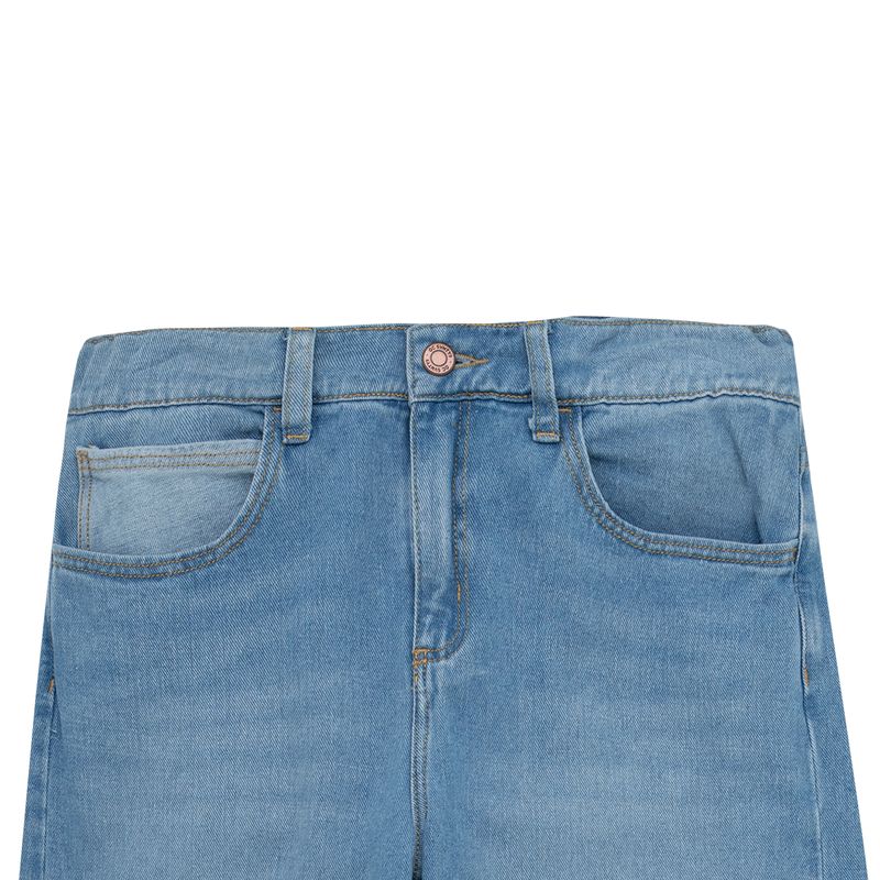 Denim-silueta-semidescaderada-para-niña-Ropa-nina-Indigo-claro