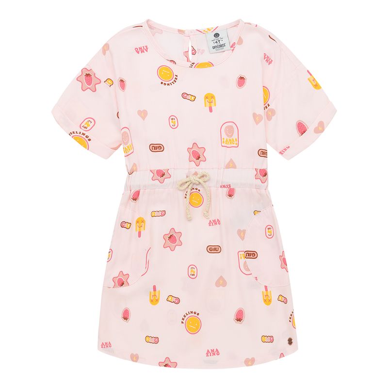 Vestido-manga-corta-para-bebe-niña-Ropa-bebe-nina-Rosado