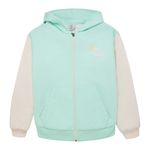Buzo-abierto-con-capucha-para-niña-Ropa-nina-Verde