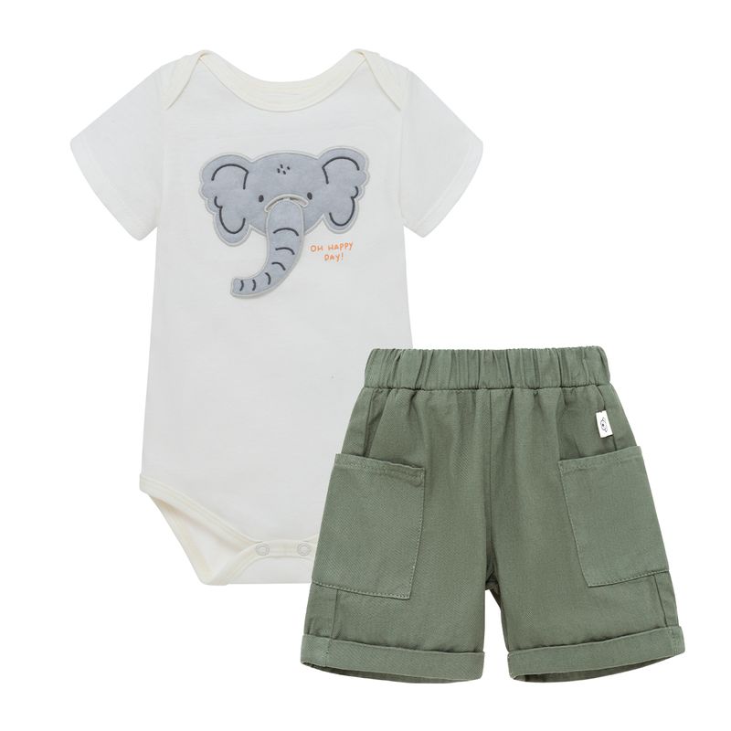 Conjunto-body-manga-corta---bermuda-para-recien-nacido-niño-Ropa-recien-nacido-nino-Gris