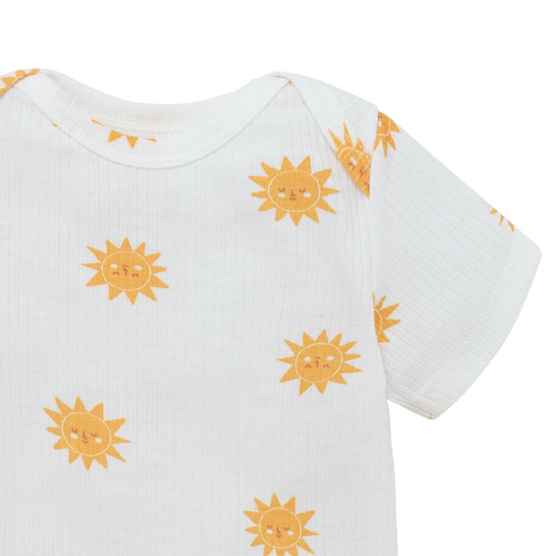 Body-manga-corta-para-recien-nacido-unisex-Ropa-recien-nacido-nino-Beige