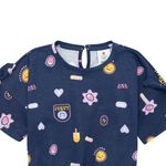 Camiseta-manga-corta-con-moños-en-mangas-para-bebe-niña.-Ropa-bebe-nina-Azul