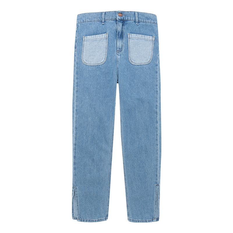 Denim-con-bolsillos-para-niña-Ropa-nina-Indigo-Claro