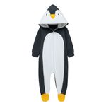 Disfraz-enterizo-de-piecitos-con-estampado-de-pinguino-para-recien-nacido-unisex.-Ropa-recien-nacido-nino-Gris