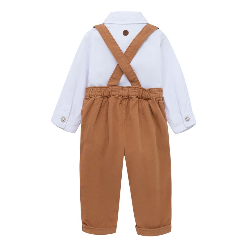 Conjunto-body-camisa---pantalon-con-cargaderas---corbatin-para-recien-nacido-niño.-Ropa-recien-nacido-nino-Cafe