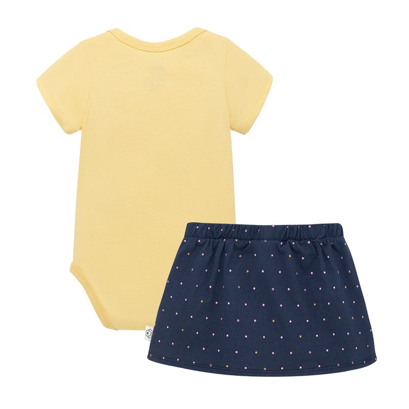 Conjunto-body-manga-corta---falda-para-recien-nacida-niña-Ropa-recien-nacido-nina-Amarillo