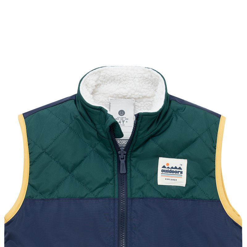 Chaleco-doble-faz-acolchado-para-bebe-niño-Ropa-bebe-nino-Verde