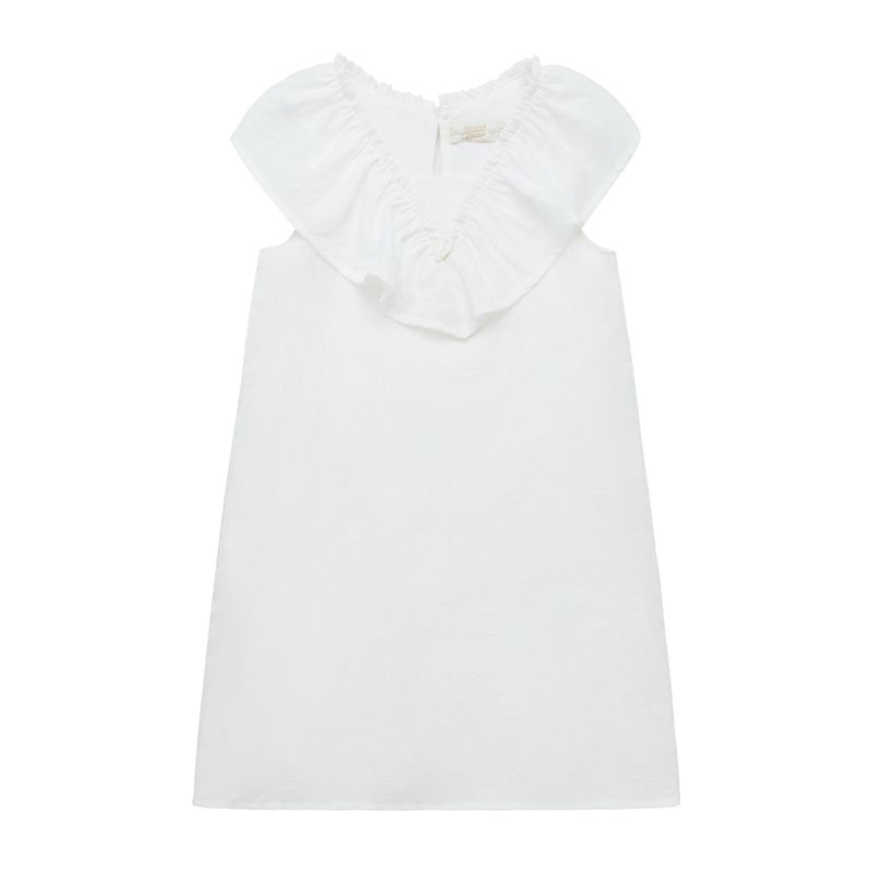 Vestido-manga-corta-con-escote-en-bolero-para-bebe-niña-Ropa-bebe-nina-Gris