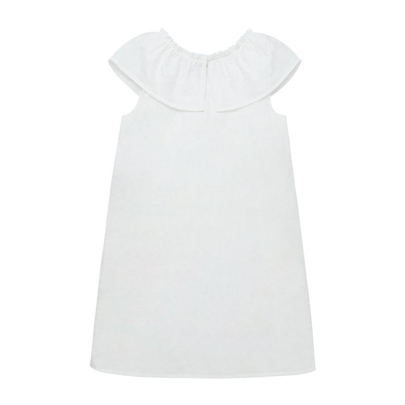 Vestido-manga-corta-con-escote-en-bolero-para-bebe-niña-Ropa-bebe-nina-Gris