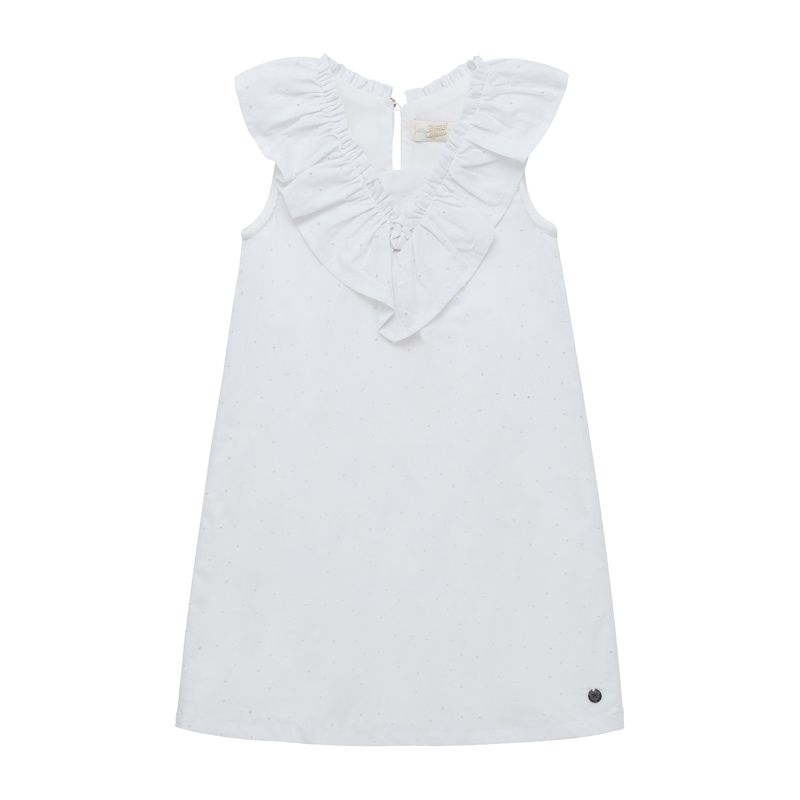 Vestido-manga-corta-con-escote-en-bolero-para-bebe-niña-Ropa-bebe-nina-Blanco