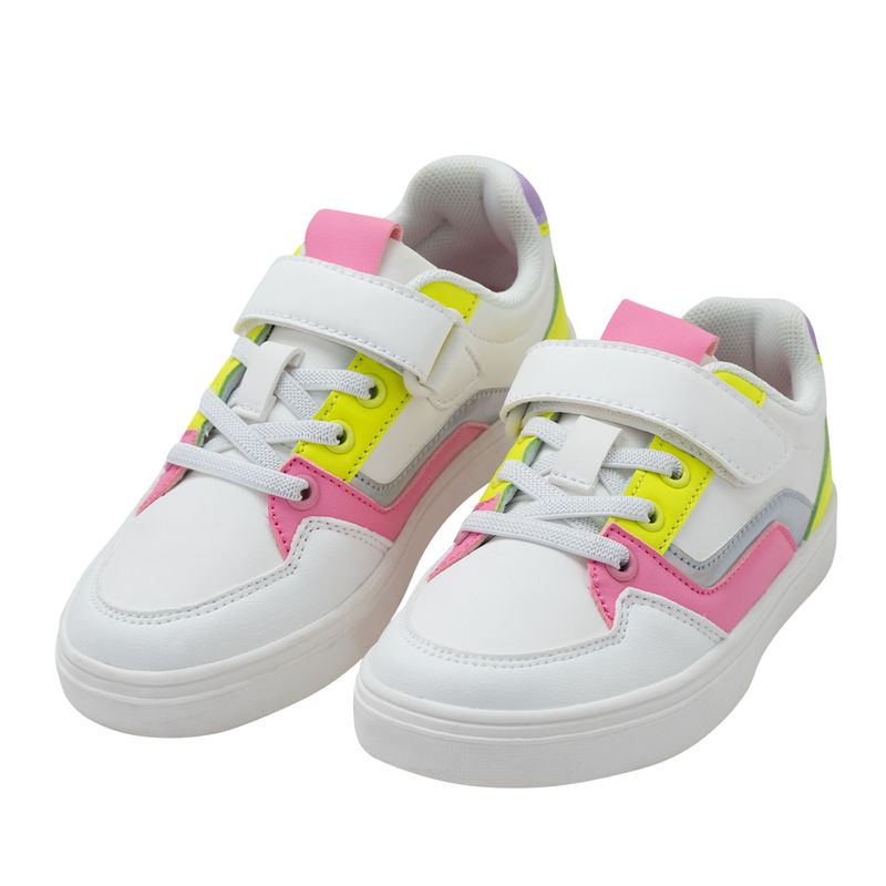 Tenis-con-bloques-de-color-para-bebe-niña-Ropa-bebe-nina-Blanco