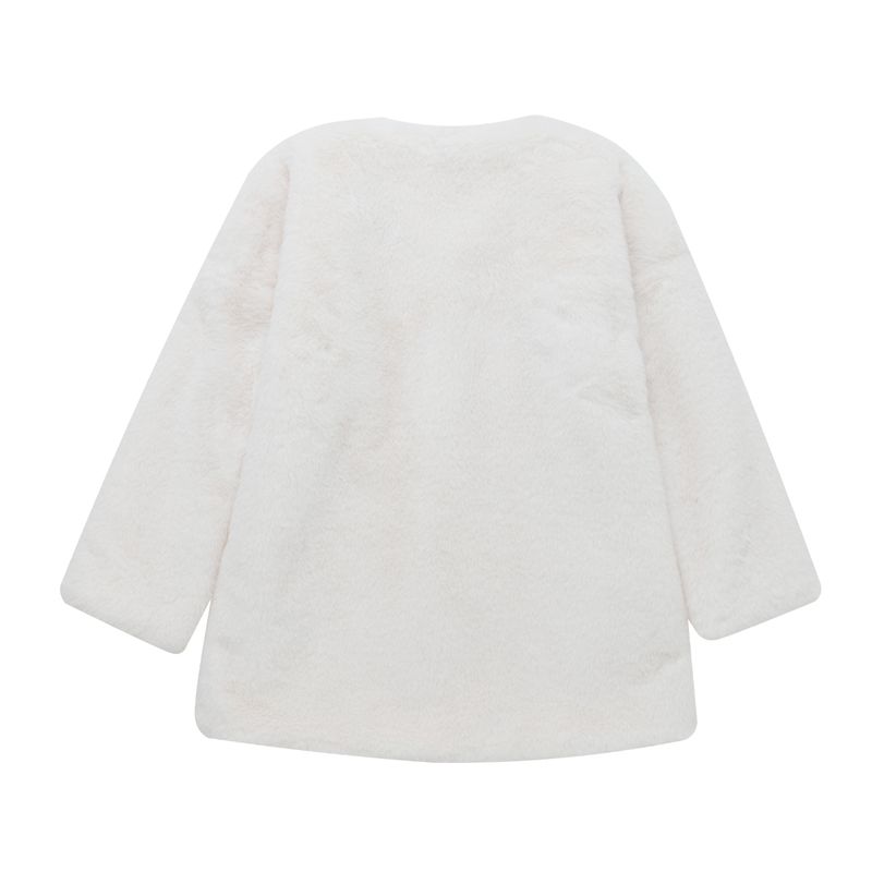 Chaqueta-tipo-abrigo-en-fleece-para-bebe-niña-Ropa-bebe-nina-Gris