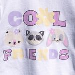 Camiseta-manga-corta-con-grafico-divertido-para-bebe-niña-Ropa-bebe-nina-Blanco