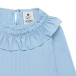 Camiseta-manga-larga-con-detalle-en-cuello-para-bebe-niña-Ropa-bebe-nina-Azul