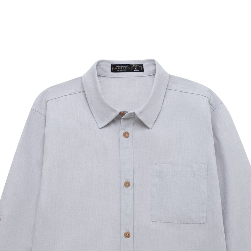 Camisa-manga-larga-para-niño-Ropa-nino-Gris