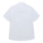 Camisa-manga-corta-con-corbatin-para-niño-Ropa-nino-Blanco