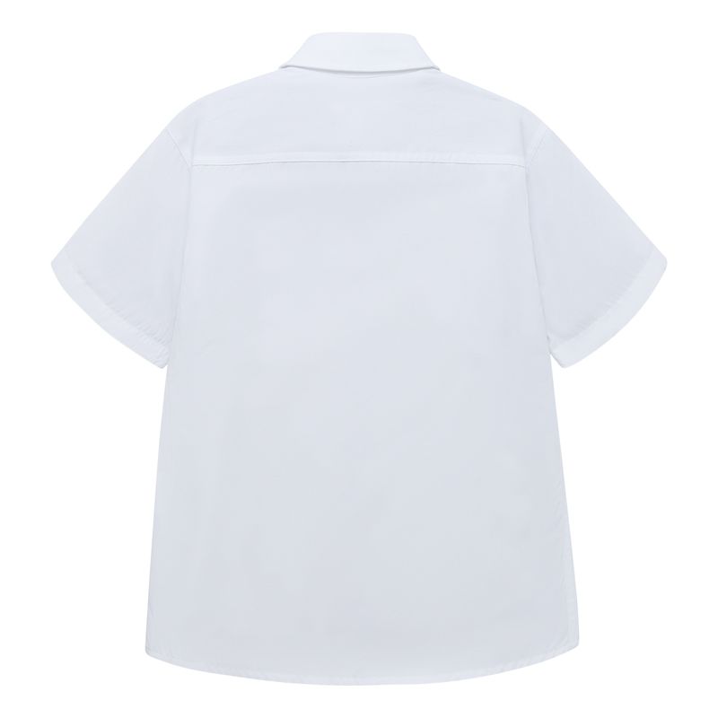 Camisa-manga-corta-con-corbatin-para-niño-Ropa-nino-Blanco