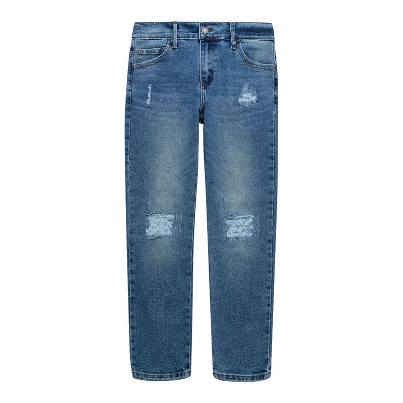 Denim-silueta-super-slim-para-niño-Ropa-nino-Indigo-oscuro
