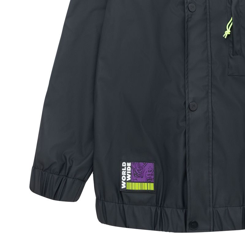 Chaqueta-hidrofobico-tipo-parka-para-niño-Ropa-nino-Negro