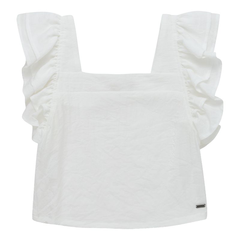 Camisa-manga-sisa-con-boleros-para-niña-Ropa-nina-Gris