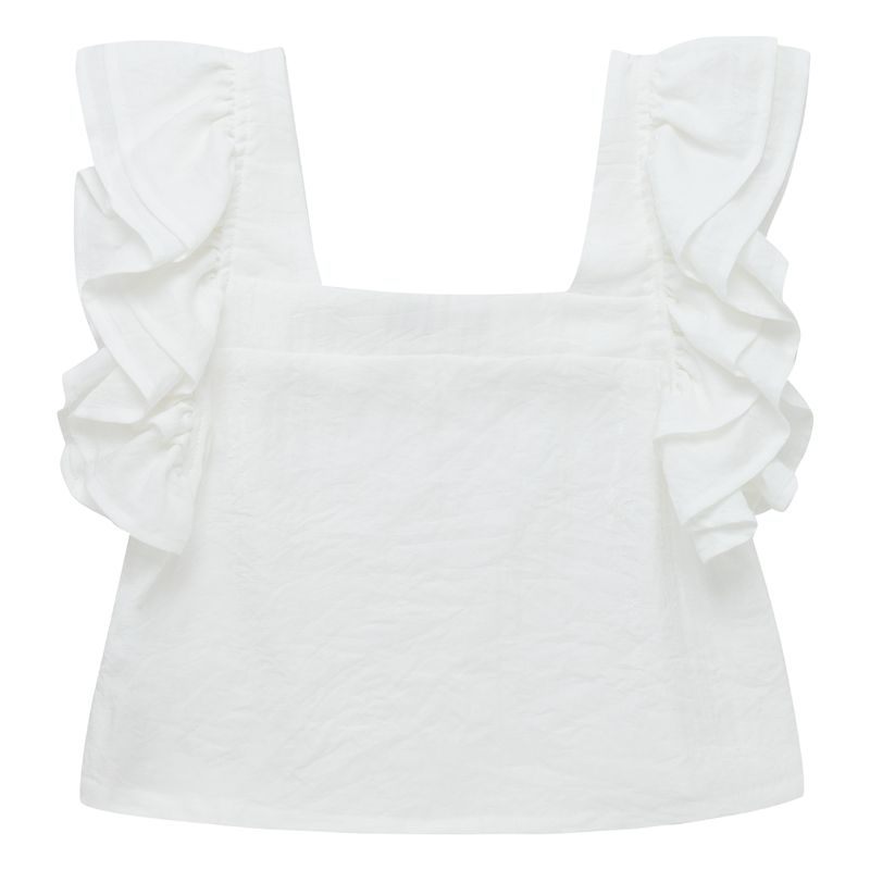 Camisa-manga-sisa-con-boleros-para-niña-Ropa-nina-Gris