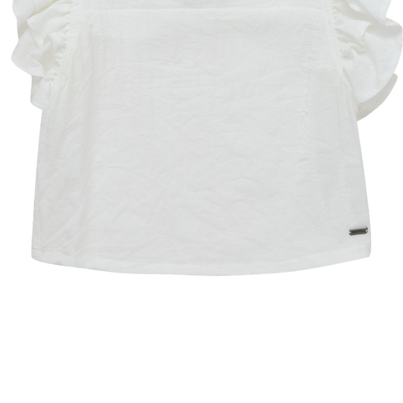 Camisa-manga-sisa-con-boleros-para-niña-Ropa-nina-Gris