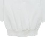 Camisa-manga-corta-tipo-crop-con-frente-cruzado-para-niña-Ropa-nina-Blanco