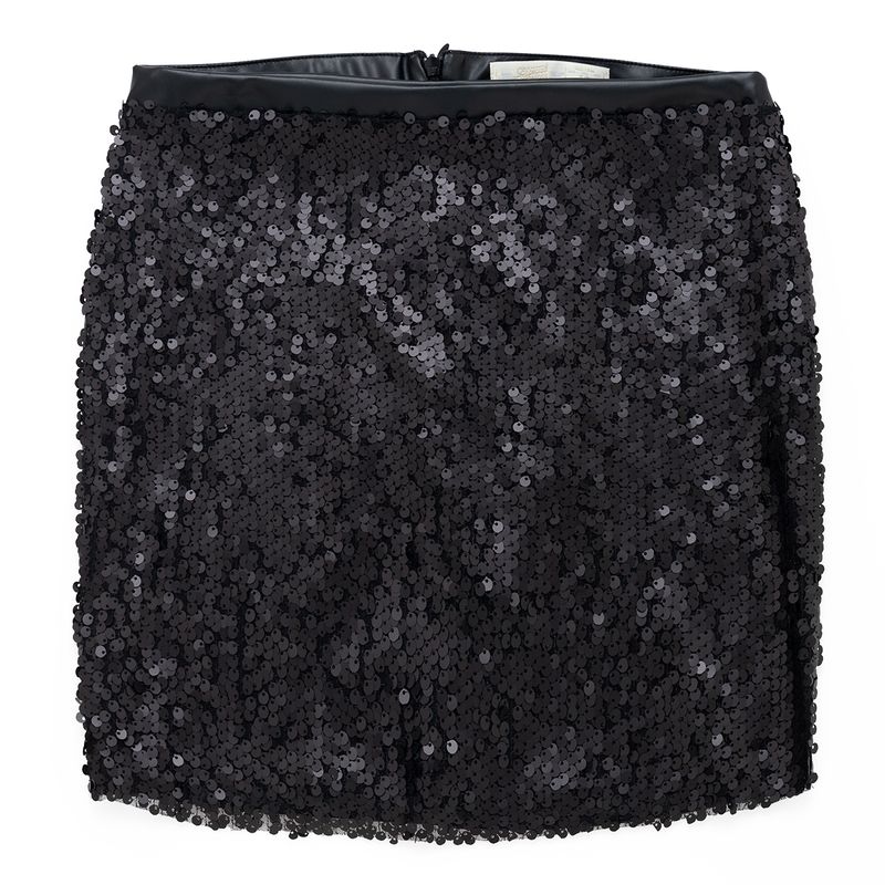 Minifalda-con-lentejuelas-para-niña-Ropa-nina-Gris