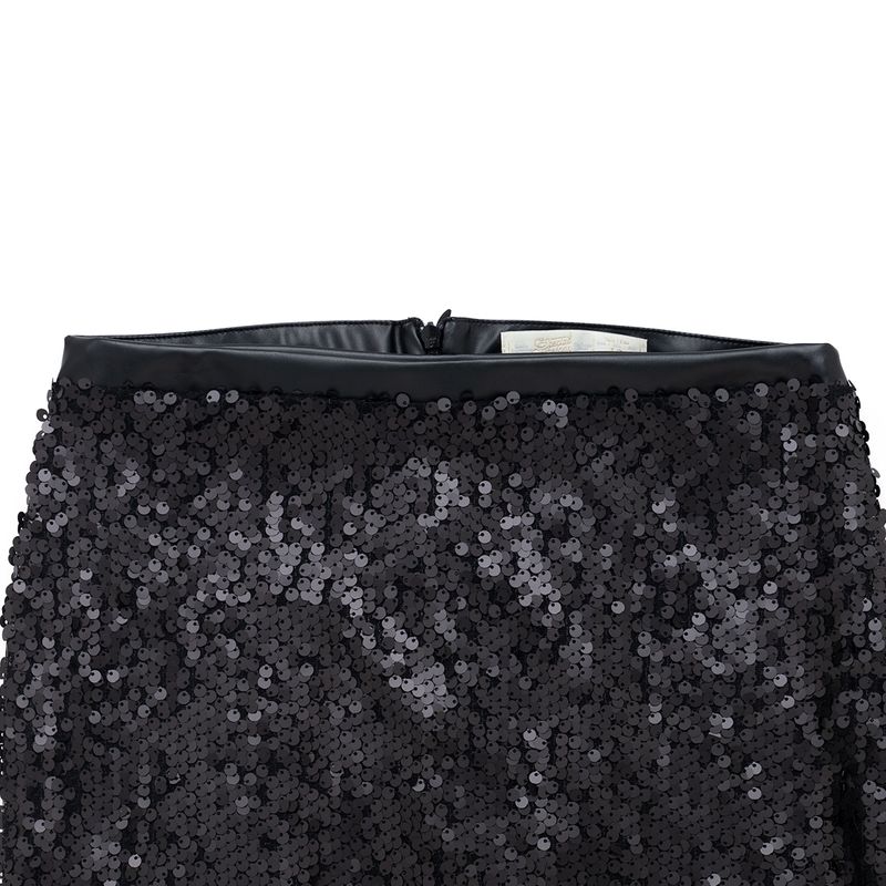 Minifalda-con-lentejuelas-para-niña-Ropa-nina-Gris