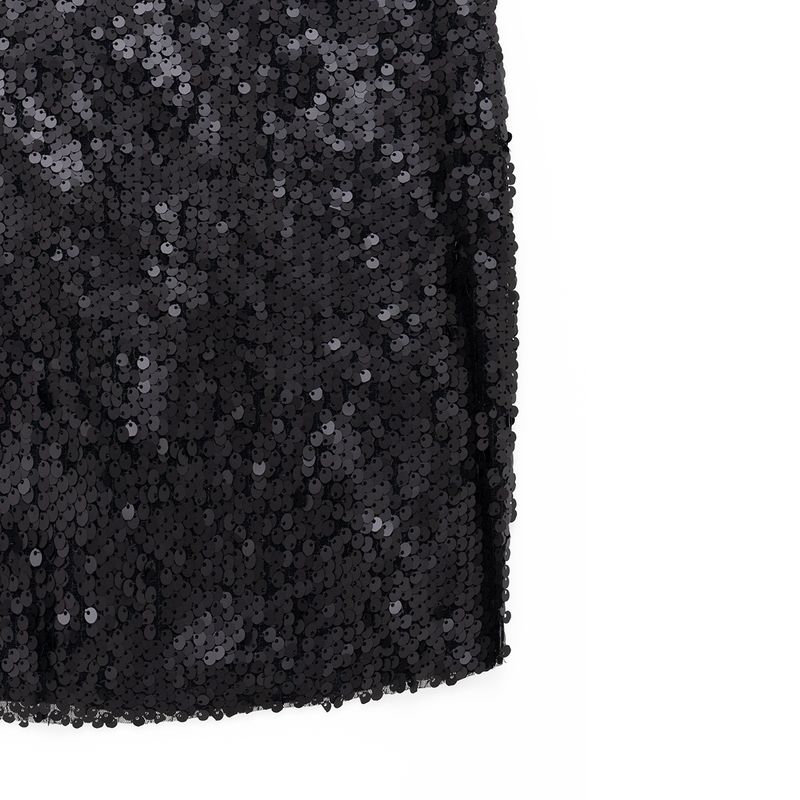 Minifalda-con-lentejuelas-para-niña-Ropa-nina-Gris