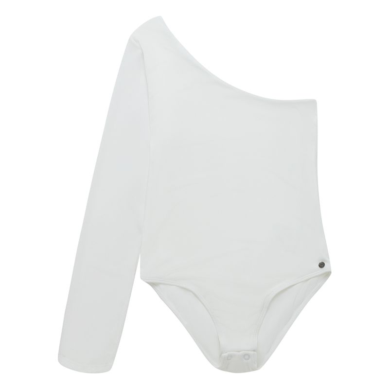 Body-de-un-solo-hombro-para-niña-Ropa-nina-Gris