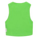 Camiseta-manga-sisa-tipo-crop-con-abertura-para-niña-Ropa-nina-Verde