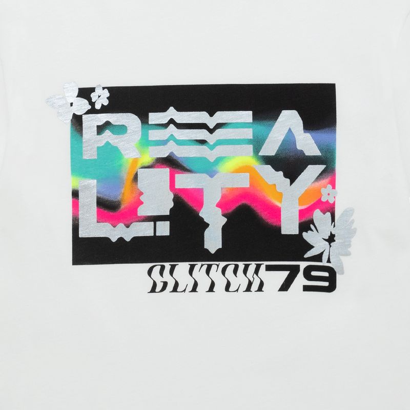 Camiseta-manga-corta-con-estampado-metalizado-para-niña-Ropa-nina-Gris