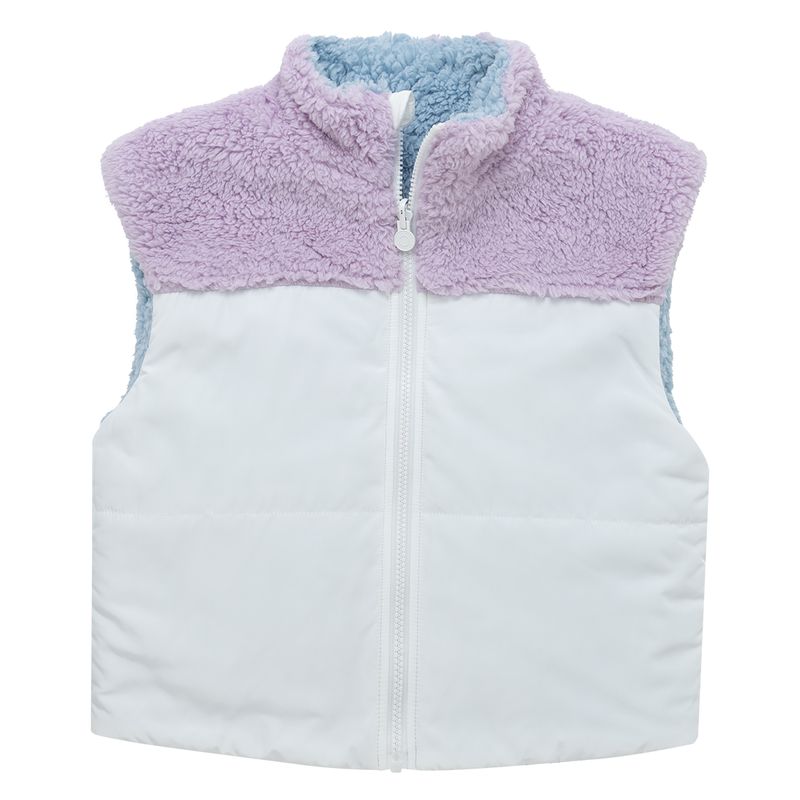 Chaleco-doble-faz-acolchado-para-niña-Ropa-nina-Morado