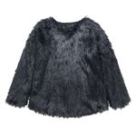 Chaqueta-tipo-abrigo-afelpado-para-niña-Ropa-nina-Gris