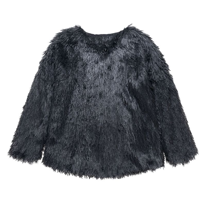 Chaqueta-tipo-abrigo-afelpado-para-niña-Ropa-nina-Gris