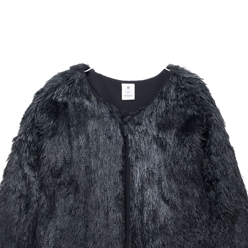 Chaqueta-tipo-abrigo-afelpado-para-niña-Ropa-nina-Gris