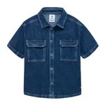 Camisa-manga-corta-para-bebe-niño-Ropa-bebe-nino-Indigo-oscuro