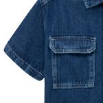 Camisa-manga-corta-para-bebe-niño-Ropa-bebe-nino-Indigo-oscuro