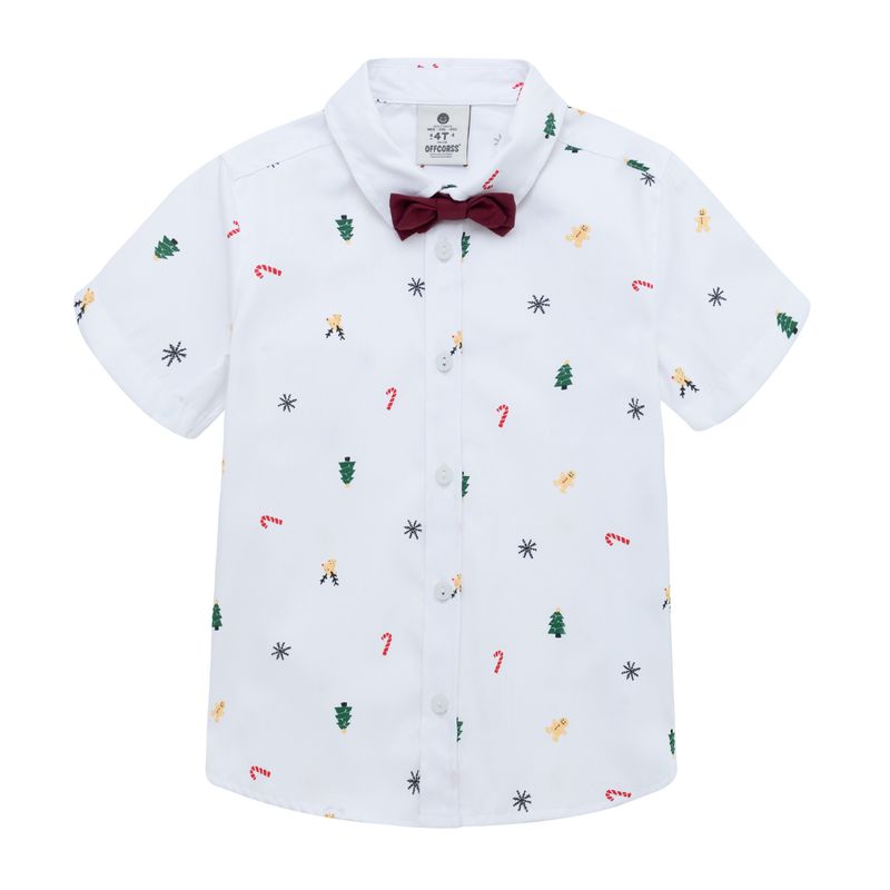 Camisa-manga-corta-para-bebe-niño-Ropa-bebe-nino-Blanco