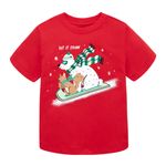 Camiseta-manga-corta-navideña-para-bebe-niño-Ropa-bebe-nino-Rojo