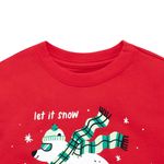 Camiseta-manga-corta-navideña-para-bebe-niño-Ropa-bebe-nino-Rojo