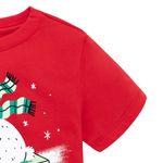 Camiseta-manga-corta-navideña-para-bebe-niño-Ropa-bebe-nino-Rojo