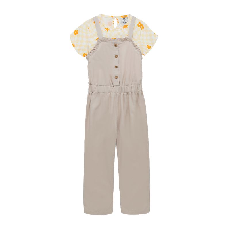 Conjunto-camiseta-manga-corta---enterizo-largo-para-bebe-niña-Ropa-bebe-nina-Cafe