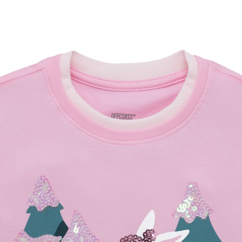 Camiseta-manga-corta-con-lentejuelas-para-bebe-niña-Ropa-bebe-nina-Rosado