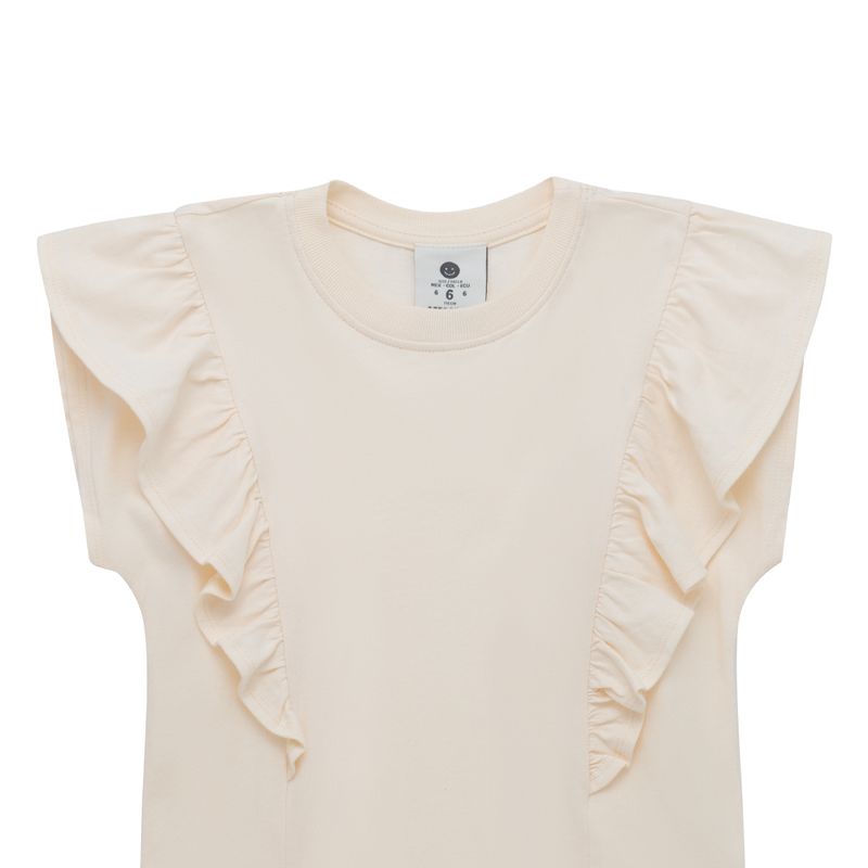 Camiseta-manga-corta-con-boleros-y-remaches-para-bebe-niña-Ropa-bebe-nina-Cafe