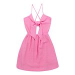 Vestido-corto-manga-sisa-con-nudo-en-el-frente-y-espalda-escotada-para-niña-Ropa-nina-Rosado