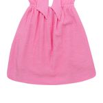 Vestido-corto-manga-sisa-con-nudo-en-el-frente-y-espalda-escotada-para-niña-Ropa-nina-Rosado