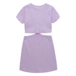 Vestido-manga-corta-con-aberturas-y-nudo-para-niña-Ropa-nina-Morado