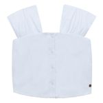 Camisa-manga-corta-tipo-crop-para-niña-Ropa-nina-Blanco